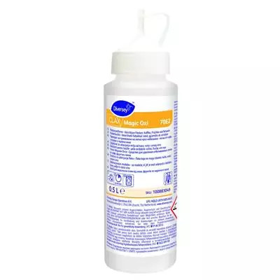 Clax Magic Oxi 70E2 folteltávolító fehéríthető foltokhoz: kávé, gyümölcs, vörösbor 500ml (4db/#