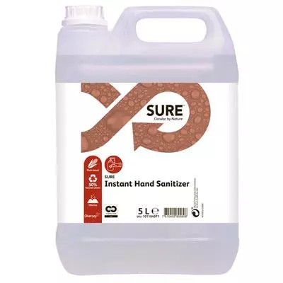 Sure Instant Handsanitizer tejsav alapú, alkoholmentes kézfertőtlenítő 5L (2db/#) - 101104071