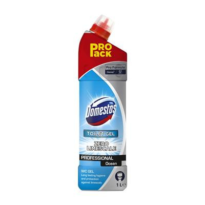 Domestos Toilet Gel Zero limescale wc tisztító  gél 1L (12db/karton)