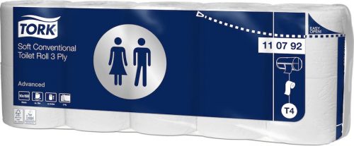Tork toalettpapír T4 kistekercses Premium - 3r., fehér, 21m/tek, 150 lap, 10tek/csg, 7csg/# - 1