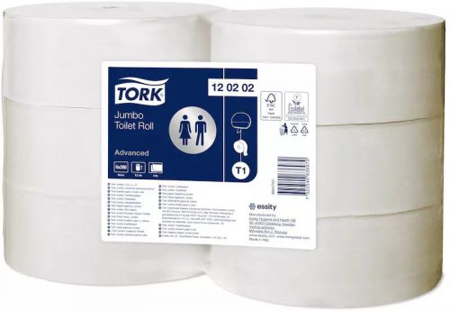 Tork toalettpapír T1 Jumbo Advanced - 2r., fehér, 280m/tek, 6tek/# - 120202