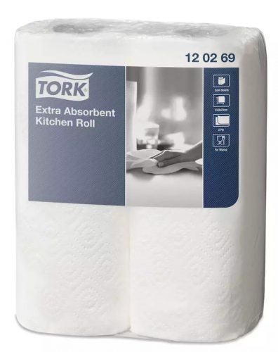 Tork konyhai törlőpapír Premium fehér, 15,4m/tek, 2tek/csg, 12csg/# - 120269