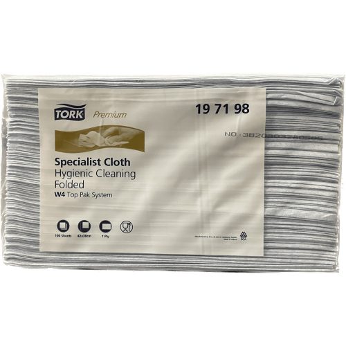 Tork ipari papír Premium Specialist Cloht Hyg. Clean 100 lap/csg, 5csg/# - KÉSZLETKISÖPRÉS - AK