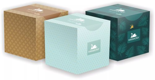Harmony kozmetikai kendő kocka, 3r., 60lap/doboz, 12doboz/karton, 88karton/raklap