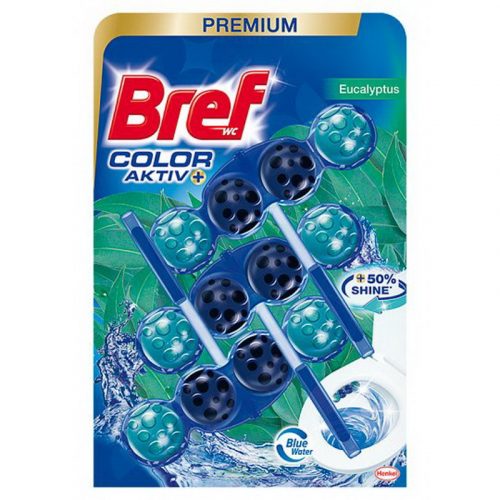 Bref wc tisztító golyós Mega Pack (3DB-OS, 9csg/karton) blue aktiv 3X50g eucalyptus