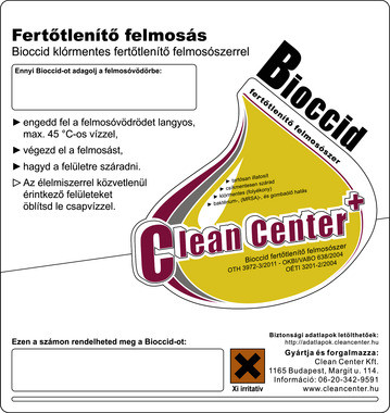 Clean Center Bioccid kísérőmatrica