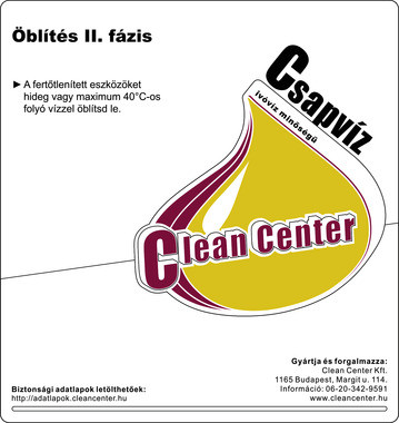 Clean Center Öblítés II. kísérőmatrica