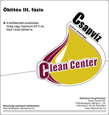 Clean Center Öblítés III. fázis kísérőmatrica