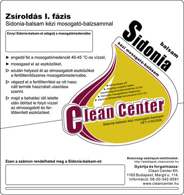 Clean Center Sidonia-balsam I. fázis kísérőmatrica