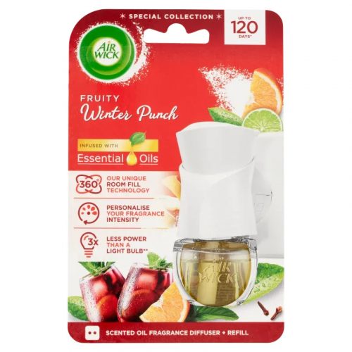 Air Wick elektromos illatosító készülék+utántöltő 19ml (6csg/karton) winter punch