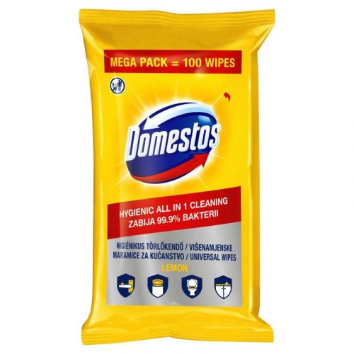 Domestos higiénikus törlőkendő 100db/csg (6csg/karton) lemon