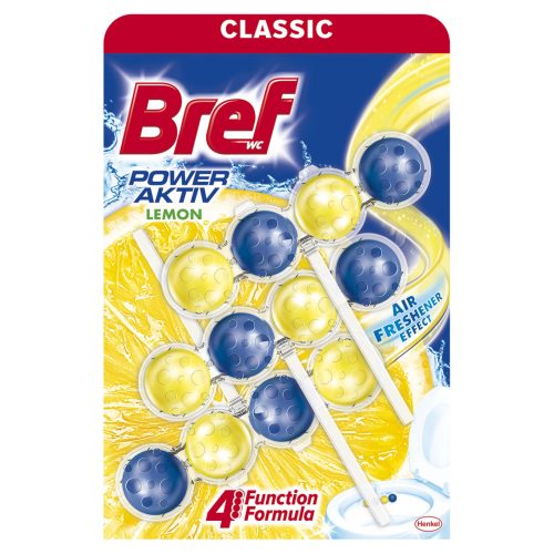 Bref wc tisztító golyós Mega Pack (3DB-OS, 9csg/karton) power aktiv 3X50g lemon