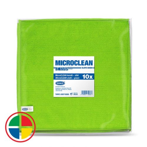 BonusPRO MicroCLEAN kendő zöld 10db/csg (5csg/karton)